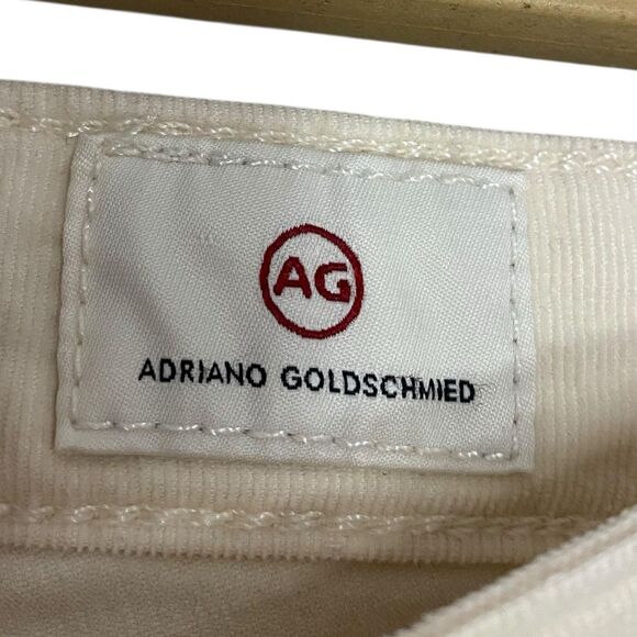 AG Adriano Goldschmied Pants Womens 27 Ivory Corduroy Legging Super Skinny NWT - Picture 4 of 15